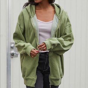 Oversized brandy zip up